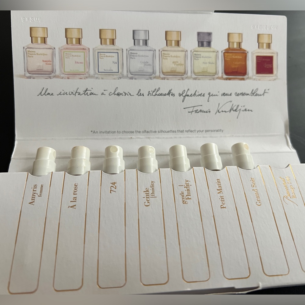 Madison Francis Kurkdjian  Paris mini discovery set, only 7 (No Baccarat)
